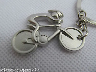 Solid Metal 3 Colours Silver Bronze Pro Cycling Keyring Charm Gift Idea Ukseller • £3.95
