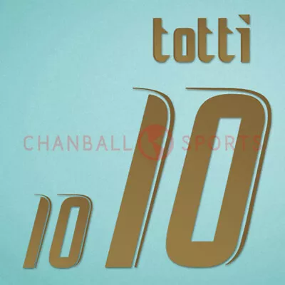 Totti #10 World Cup 2006 Italy Homekit Nameset Printing • £15.59