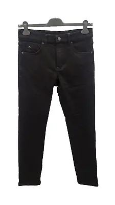 €178 J.LINDEBERG Sz 32/32 VERY STRETCH JEANS SLIM FIT SKINNY SOLID BLACK DENIM • $42.07