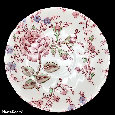 Johnson Brothers Rose Chintz Pink Earthenware Saucer Made In England • $9.99