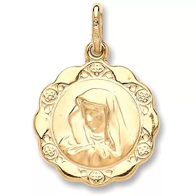 Madonna Pendant 9ct Gold Religious Medallion Charm/Pendant Hallmarked • $93.24