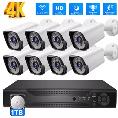 8CH 5MP DVR Outdoor Home CCTV 4K HD Security Camera System Kit W/ 1TB Hard Drive • $169.99