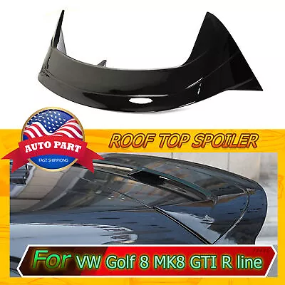 For 2021-22  VW Golf 8 MK8 GTI R Line Gloss Black Rear Roof Spoiler Window Wing • $119.99