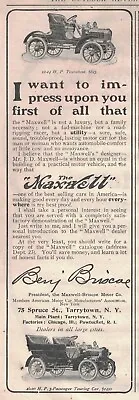 $18.60 • Buy 1907 Maxwell Original Ad  - Extremely Rare - Tarrytown NY