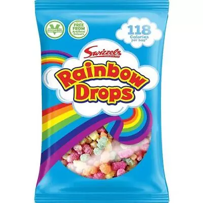 Rainbow Drops 32g X 10 Large Bag Retro Sweets Party Bag Fillers Swizzels Matlow • £10.10