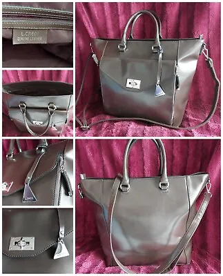 L CREDI - Laptop Bag - XL Tote - Bronze/Brown - Leather - Excellent • £35.99