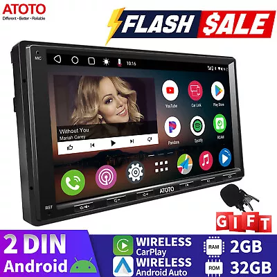 ATOTO A6 PF 7  2DIN Android Car Stereo Radio-2/32G Wireless CarPlay/Android Auto • $149.25