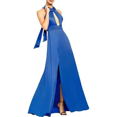 Aidan Mattox Draped Halter Gown BLUE SIZE 2 8 6 4 • $89.99