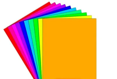 Pack Of 10 Assorted Coloured Card 160gsm • £3.45