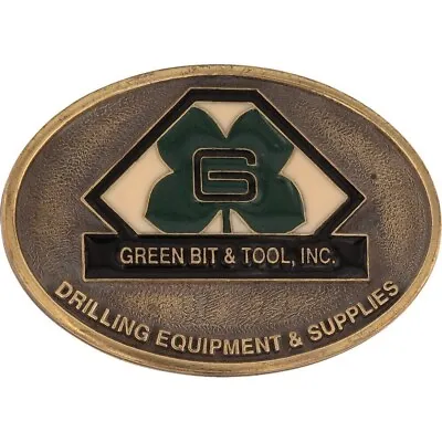 New Green Bit Tool Mills WY Equipment Drilling Petroleum NOS Vtg Belt Buckle • $70