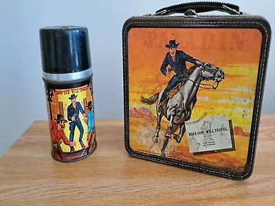 Rare 1960s Paladin Lunchbox Have Gun Will Travel Includes Thermos No Reserve • $85