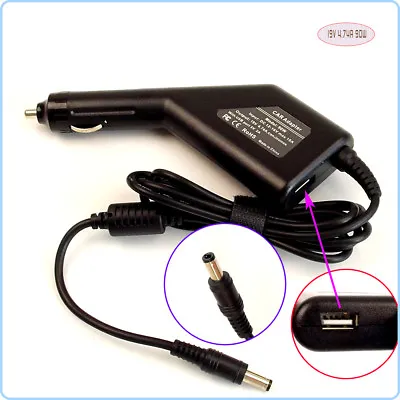 Notebook DC Power Adapter Car Charger +USB For Toshiba M352 NB200 NB300 U305 • $39.95