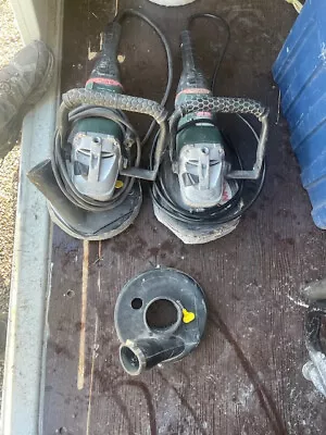 2 Used Metabo W 24-180 7  Grinders 15 Amp 8500 RPM With Diamond Cup Wheels • $200