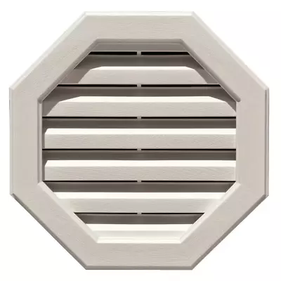 16 In. Octagonal Gable Vent In Sandstone (Overall 17 In. X 17 In. X 1.88 In.) • $38.06