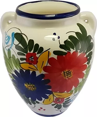 £29.99 • Buy Large Spanish Hanging Urn Wall Pot 22 Cm X 19 Cm Handmade Ceramic Pottery