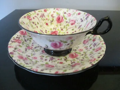 Vintage Royal Chelsea English Bone China Rose Floral Chintz Tea Cup Saucer C&S • $39.99