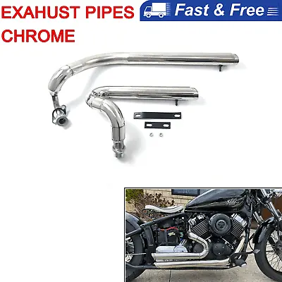 For Yamaha Drag V Star 650 XVS650/400 Shortshots Staggered Exhaust Pipes System • $219