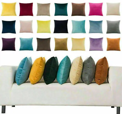 16  18  20  22  24  Velvet Cushion Cover Pillow Case Sofa Decor Cushion Cover • $14.06
