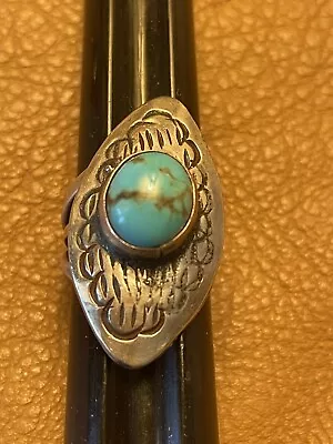 Vintage Navajo Sterling Silver-turquoise.ring Sz 5 • $35