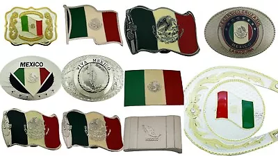 Belt Buckles Lot 12 Pieces Closeout Wholesale Clearance Mexican Flags Overstock • $54