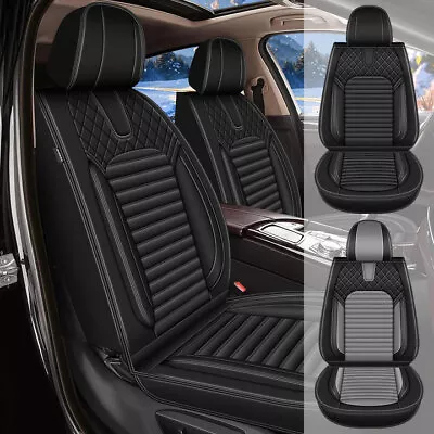 For Mazda 6 2010-2021 Car 5&2 Seat Covers Black&Gray Cushion Pad Fuax Leather • $89.99