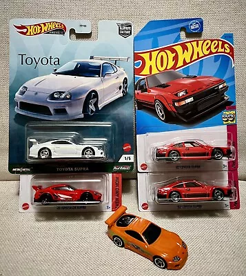 🔥Hot Wheels Toyota Supra~Lot Of 5! Car Culture~White~20 GR Supra 82 Supra • $39.95