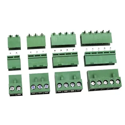 PCB Terminal Block Connector 5.08mm Pitch 2-12 Pins Straight/Right Angle+Socket • $3.82