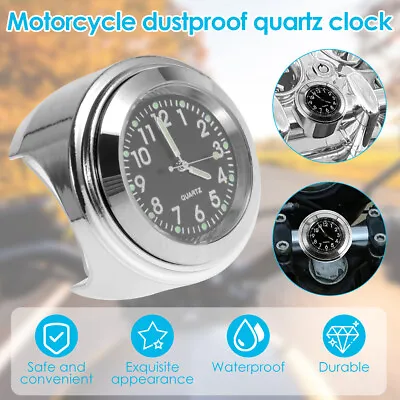 Motorcycle Handlebar Watch Clock Universal 7/8  Waterproof Handlebar Watch US✯ • $13.69