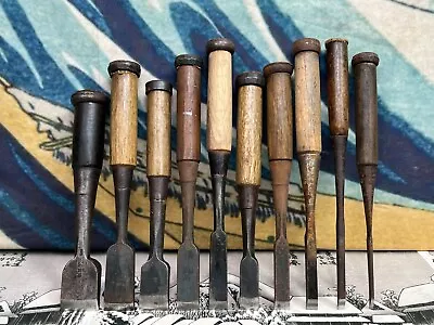 Japanese Vintage Chisel 10set Nomi Made By Famous Blacksmith Masaichi Etc /c37 • £0.01