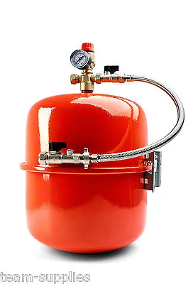 Zilmet Italy Red Central Heating Expansion Vessel 8 12 18 24 Ltr + Kit / Bracket • £13.50