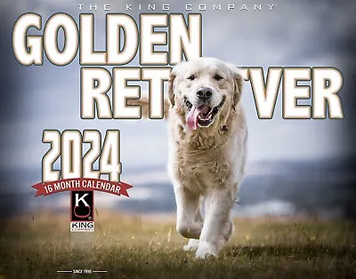 2024 Golden Retriever Wall Calendar-The KING Company (FREE SHIPPING) • $14.99