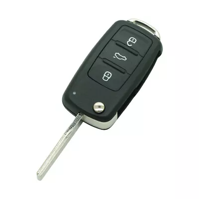 Flip Remote Key Shell Fit For VOLKSWAGEN VW Golf Touareg 4 Button 3 BTN + Panic • $6.50