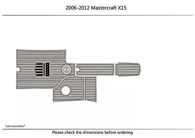 2006-2012 MASTERCRAFT X15  Cockpit 1/4“ 6mm EVA FAUX  Teak Floor Non-slip Mat • $429