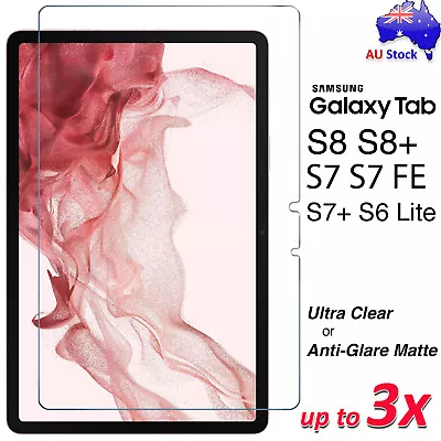 $6.99 • Buy Premium Clear Or Matte Screen Protector For Samsung Galaxy Tab S8 S7 FE S7+ 