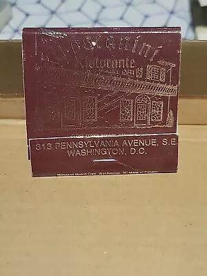 WASHINGTON DC MATCHBOOK: TOSCANINI ITALIAN RESTAURANT Vintage UNSTRUCK • $4