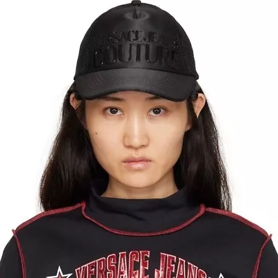 VERSACE JEANS COUTURE Black Logo Cap - NEW • $63.65