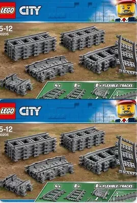 LEGO CITY: Tracks (60205) X 2 Sets. 8 Curved 16 Straight 16 Flexible. No Box. • $39.80