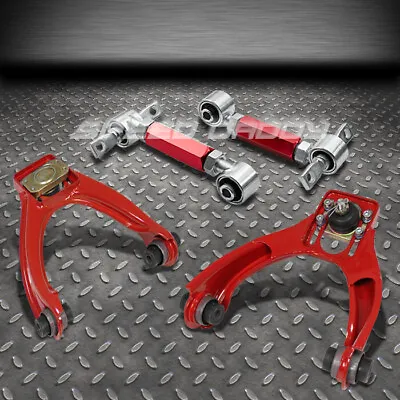 Red 4pc Front+rear Camber Control Suspension Kits For 96-00 Civic Em1 Ej Red • $68.76