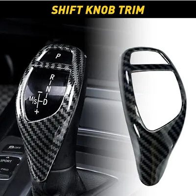 Carbon Fiber Gear Shift Knob Cover For Trim BMW F30 F20 F10 F15 F25 X5 X3 EOA • $9.99