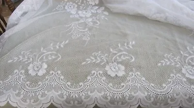 Vintage Heritage Lace Curtain New Old Stock Floriade Panel 61  X 84  White • $18.99