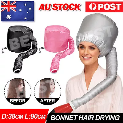 Bonnet Hair Drying Cap Hat Hood Soft Womens Blow Dryer Hairdressing Tool Home AU • $5.95