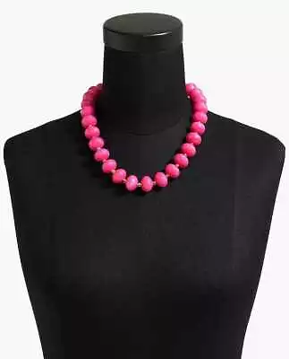 New J Crew Factory Chunky Beaded Pink Statement Necklace • $34.99