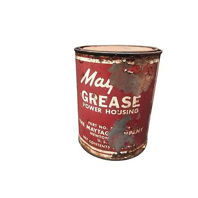 2 Lb. Vintage Maytag Grease Power Housing Can Red • $20