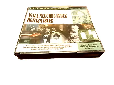 Vital Records Index British Isles - 6 Discs CDs PC CD-ROM Family Tree Software • £15