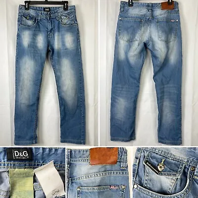 Dolce Gabbana D&G Power Distressed Denim Jeans Mens 30x29 True Fit Made In Italy • $99.95