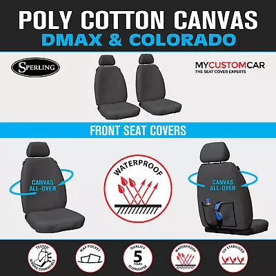 Mazda BT-50 UP UR 2011- 2020 Super Tough Charcoal Front Canvas Seat Covers • $299