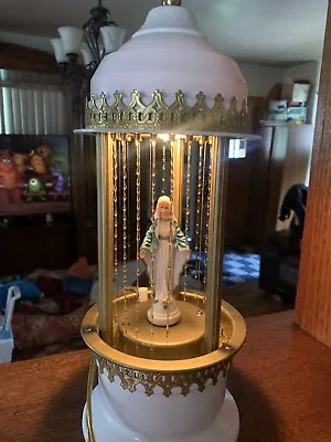 Vintage Rain Oil Portable Lamp VIRGIN MARY MADONNA Grecian Table Top Light • $250