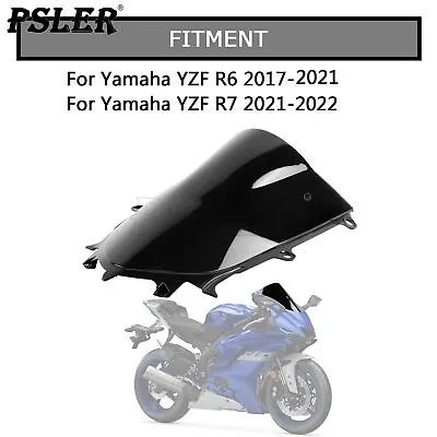 $25.99 • Buy Windshield Windscreen ABS Plastic For Yamaha YZF R6 2017-2021 R7 2021 2022 Black