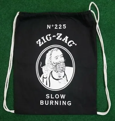 $12.99 • Buy Zig-Zag Rolling Papers Slow Burning Black Cinch Sack Backpack Bag
