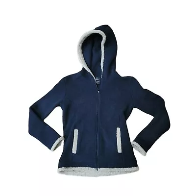 Kuhl Girls Hood Jacket Medium 10 Burgundy Knit Sweater Fleece Sweatshirt Sherpa  • £17.34
